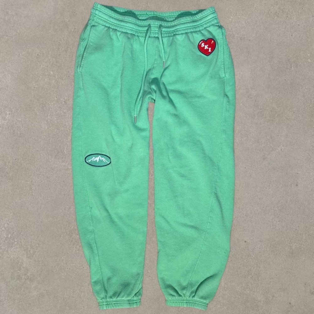 Aerie Green Ski Sweatpants Ice Cold Ski Resort Joggers